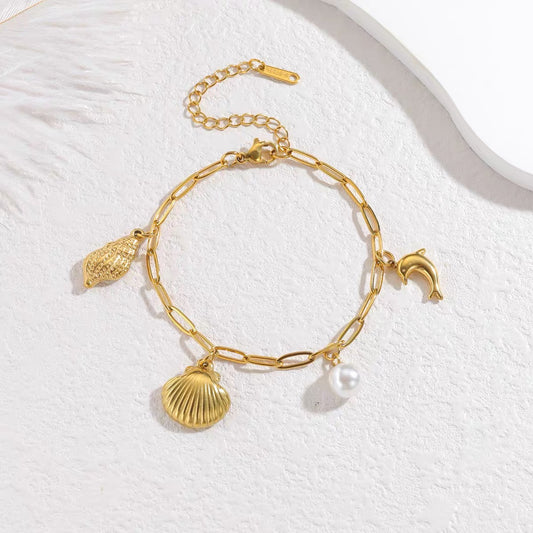 Golden Seaside Charm Bracelet Series🌊