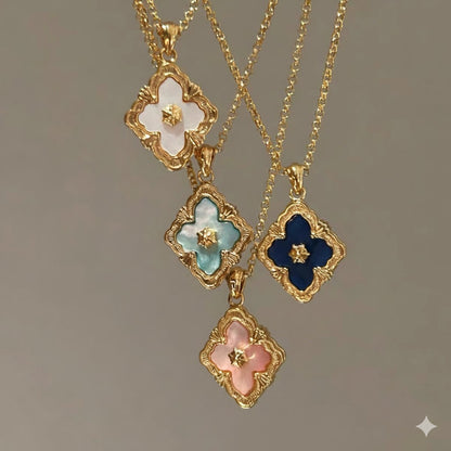 Regal Clover Motif Necklace