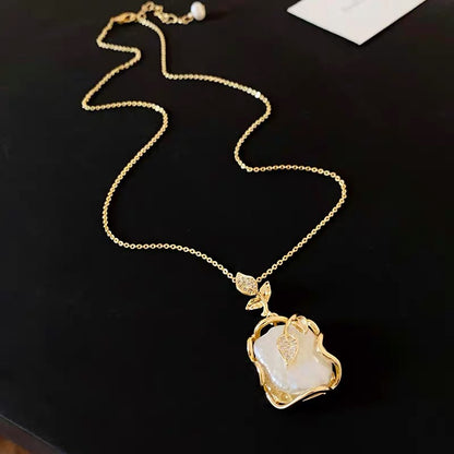 Mother-of-Pearl Rose Bud Jewelry Set