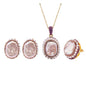 Natural Purple Baroque Style Pearl Necklace One Set