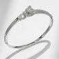 Pavé Crystal Panther Head Cuff Bracelet