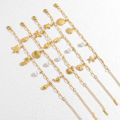 Golden Seaside Charm Bracelet Series🌊