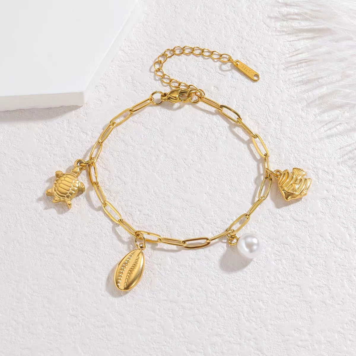 Golden Seaside Charm Bracelet Series🌊