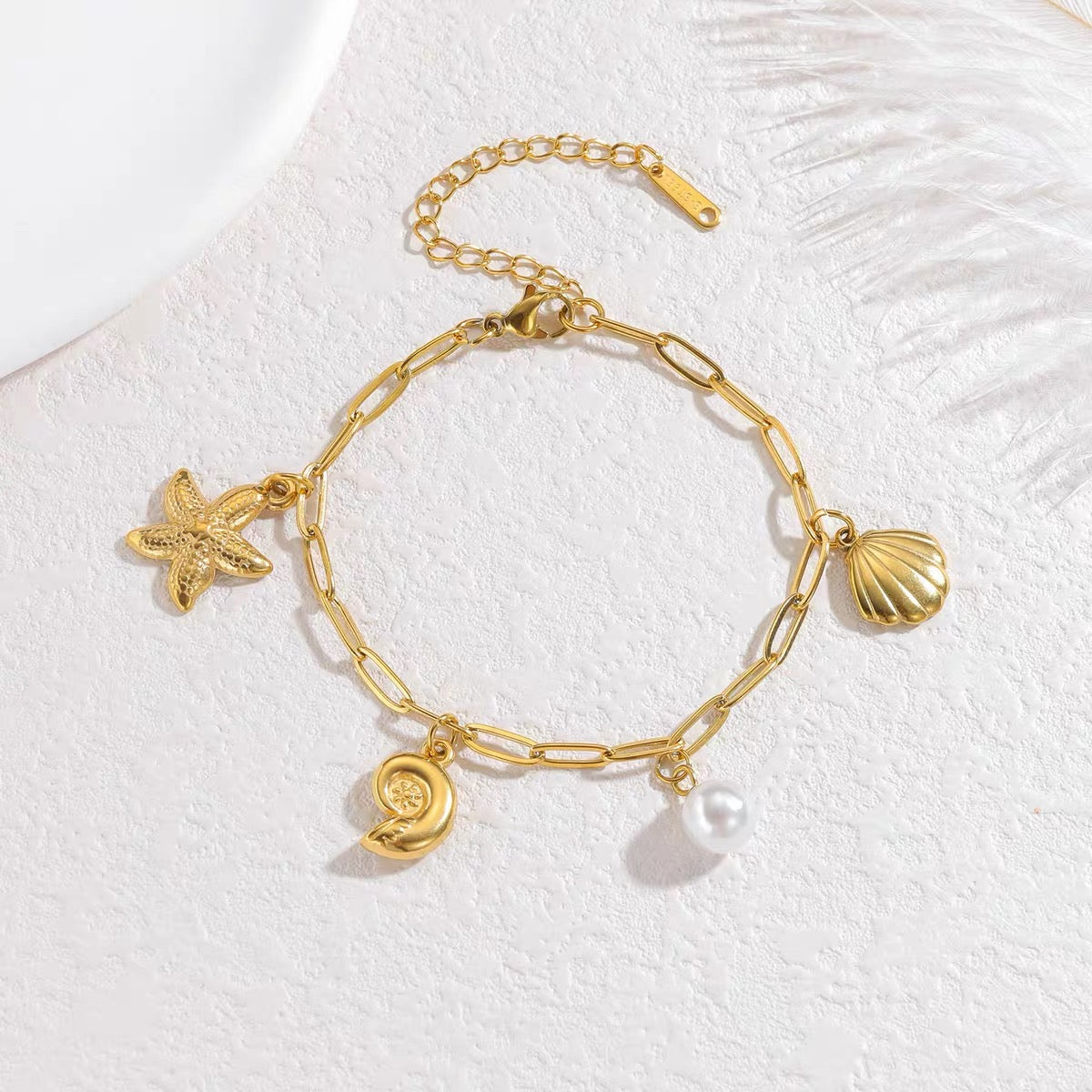 Golden Seaside Charm Bracelet Series🌊