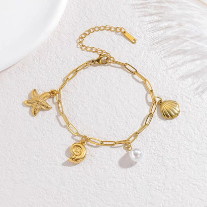 Golden Seaside Charm Bracelet Series🌊