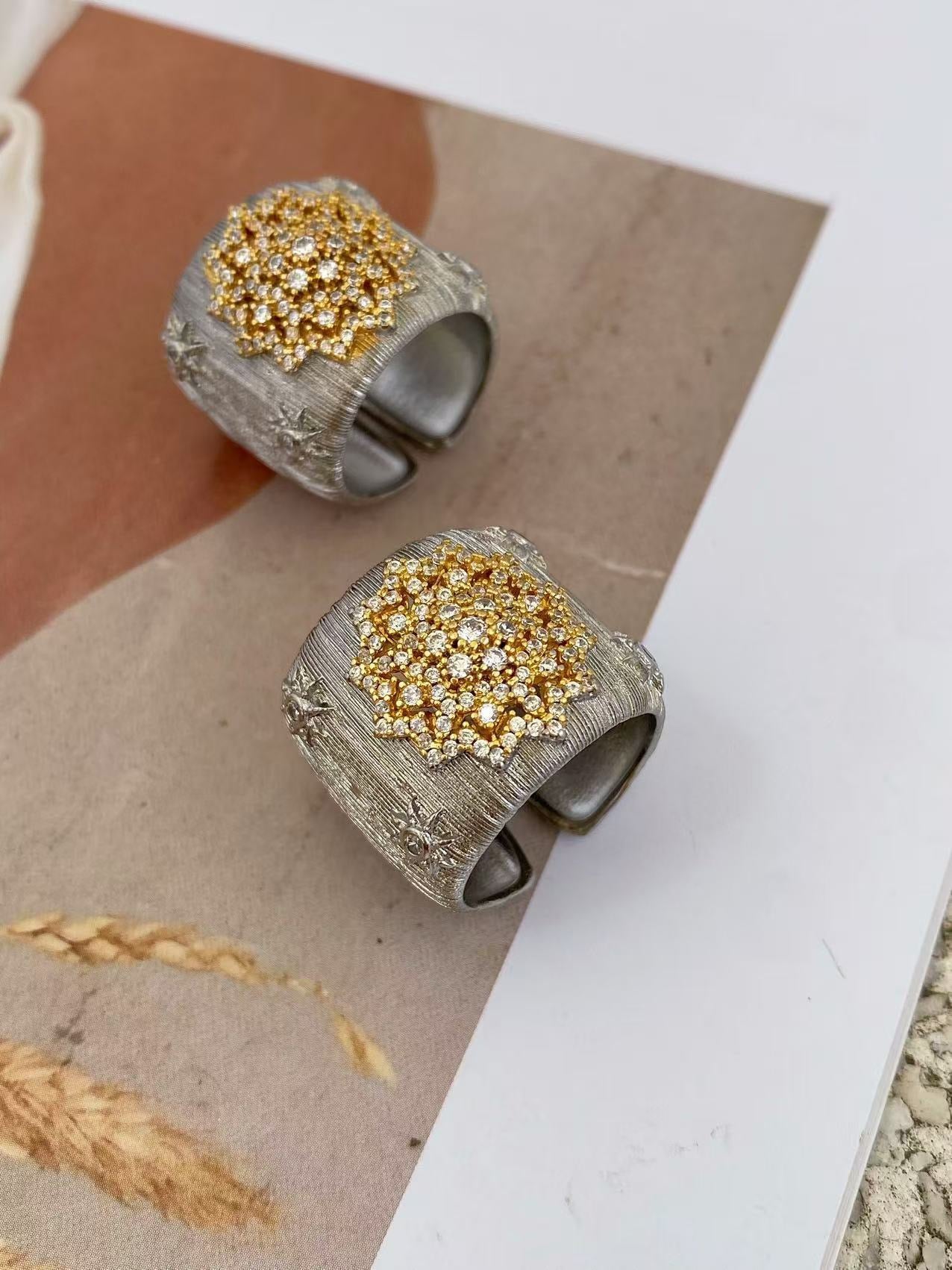 Vintage Italian Buccellati craft bracelet and ring set