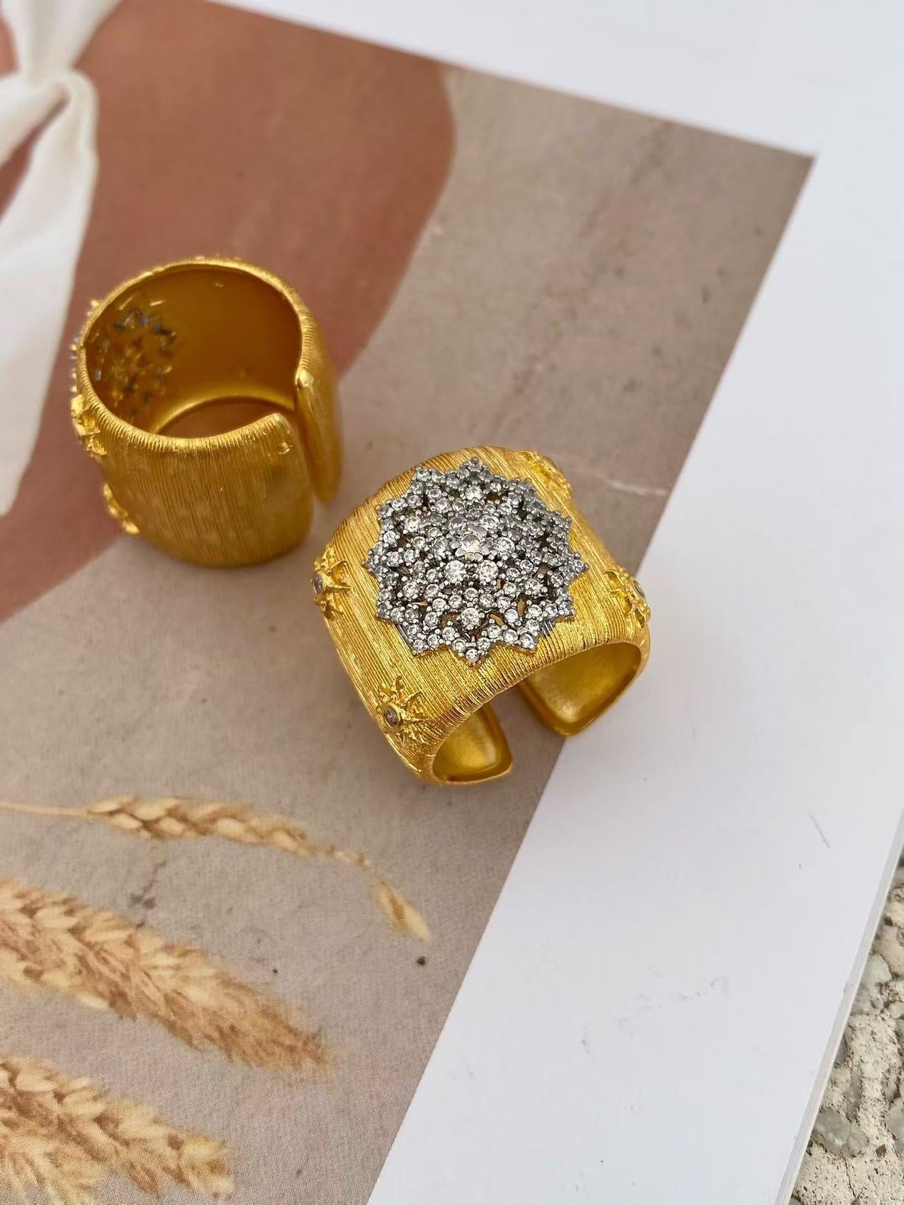 Vintage Italian Buccellati craft bracelet and ring set