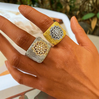 Vintage Italian Buccellati craft bracelet and ring set