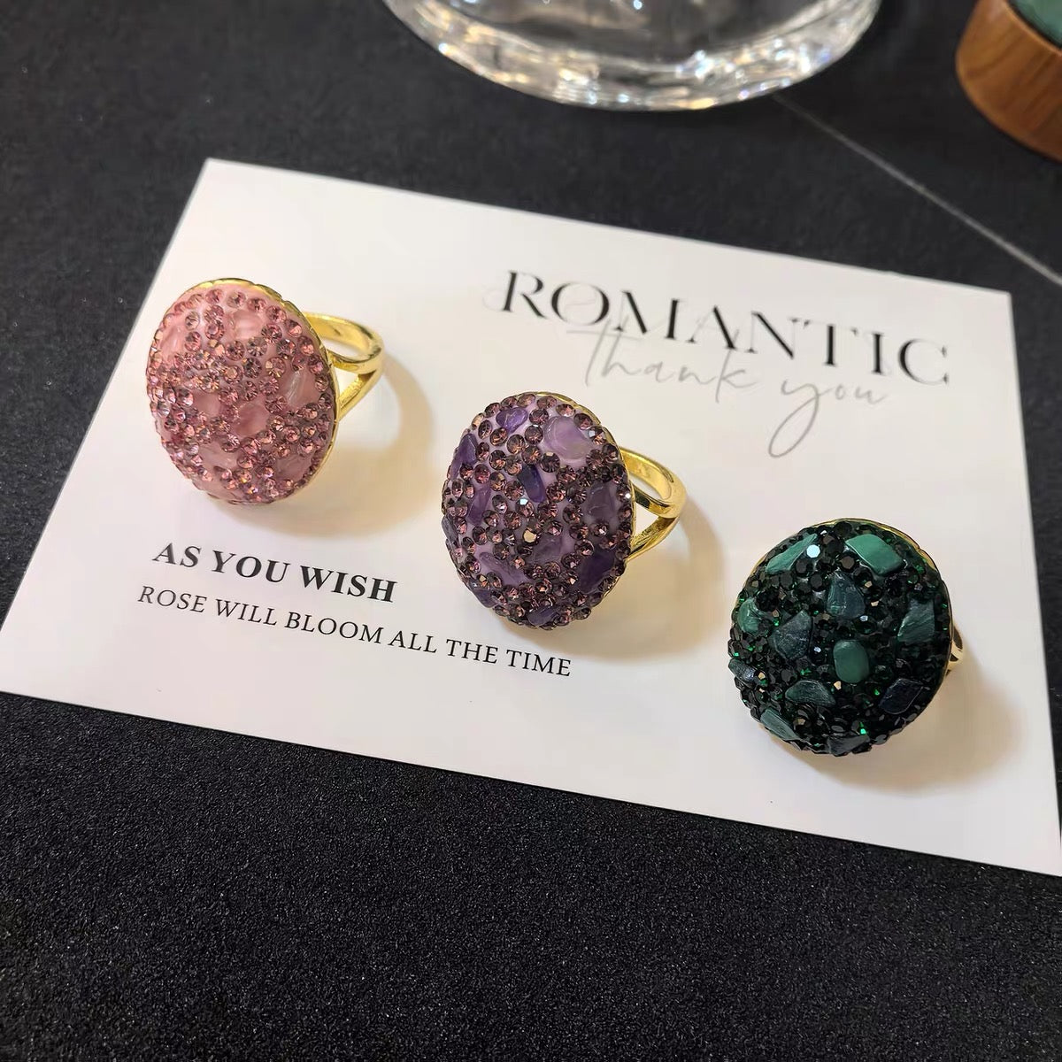 Luxury Crystal Pavé & Stone Statement Rings