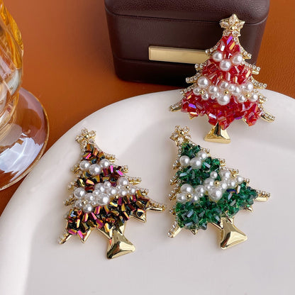 Handmade Christmas tree brooch