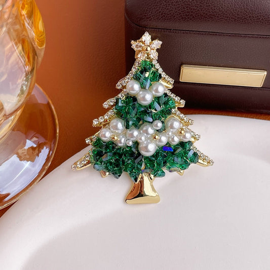 Handmade Christmas tree brooch