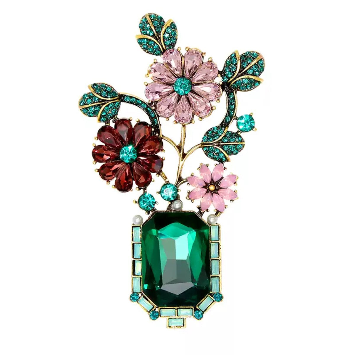 The "Antique Floral" series brooch